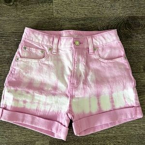 Girls size 10 pink tie dye denim shorts new without tag